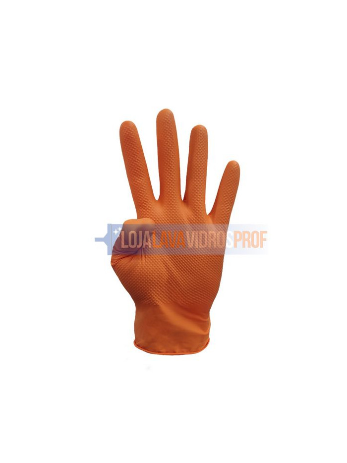 Luva Nitrilo Extreme Grip Laranja 50un Luva Nitrilo Extreme Grip Laranja 50un