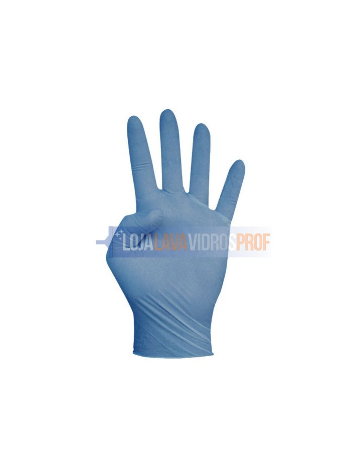 Luva Nitrilo Dermolite Azul 100un