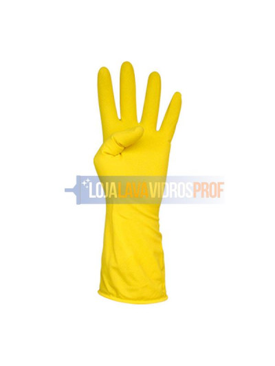 Luva Latex Flocada Amarela - PAR