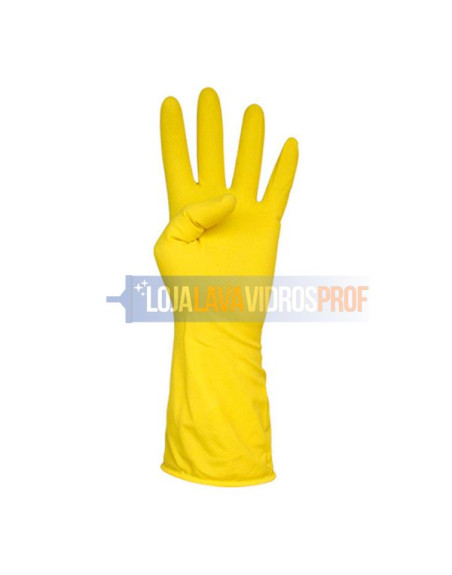 Luva Latex Flocada Amarela - PAR